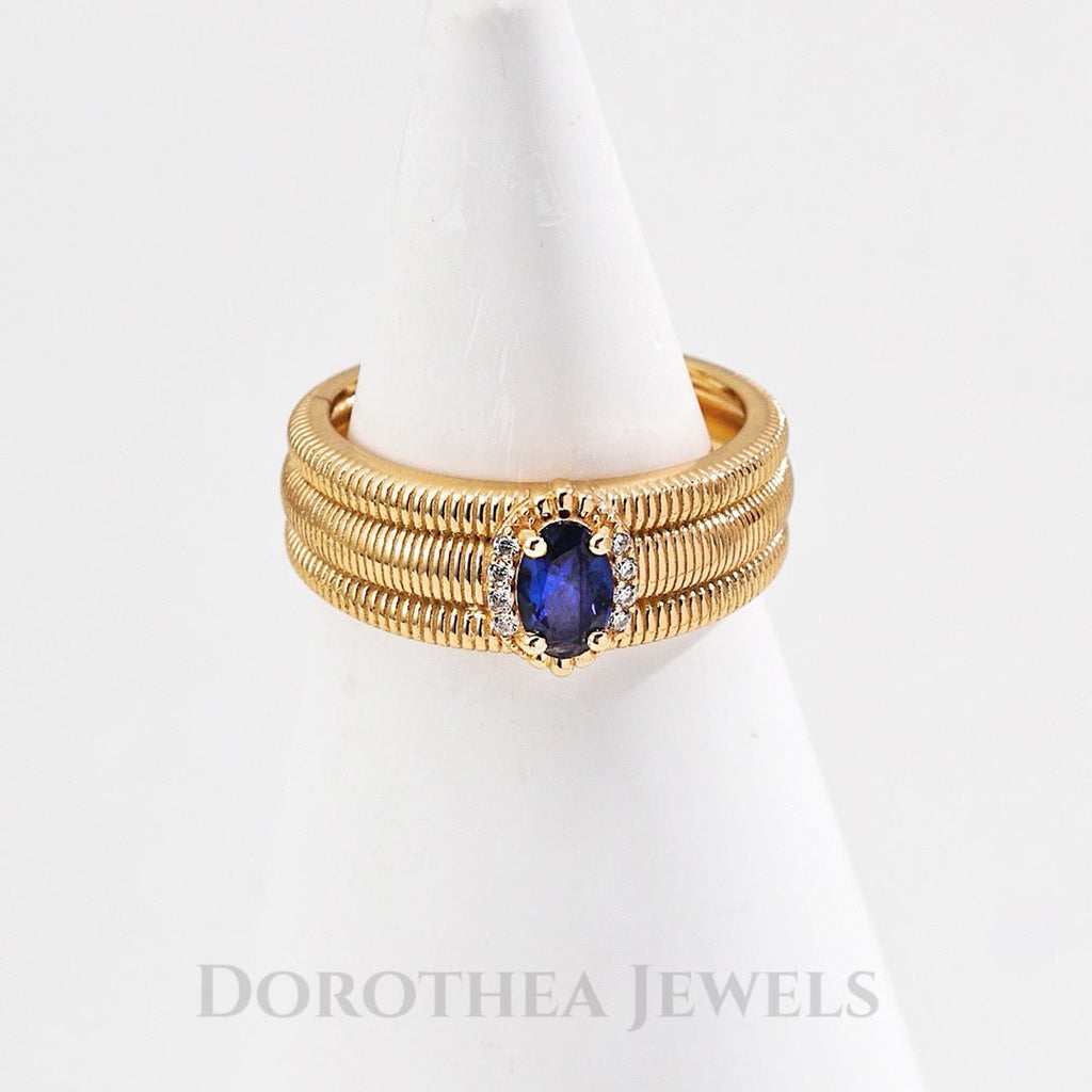 925 Sterling Silver Zircon Ring, Italian Classic Style - DOROTHEA JEWELS