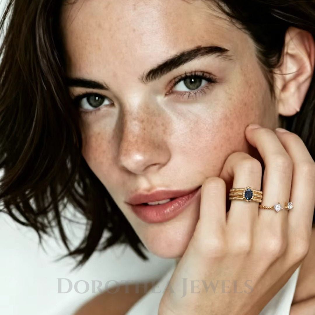 925 Sterling Silver Zircon Ring, Italian Classic Style - DOROTHEA JEWELS