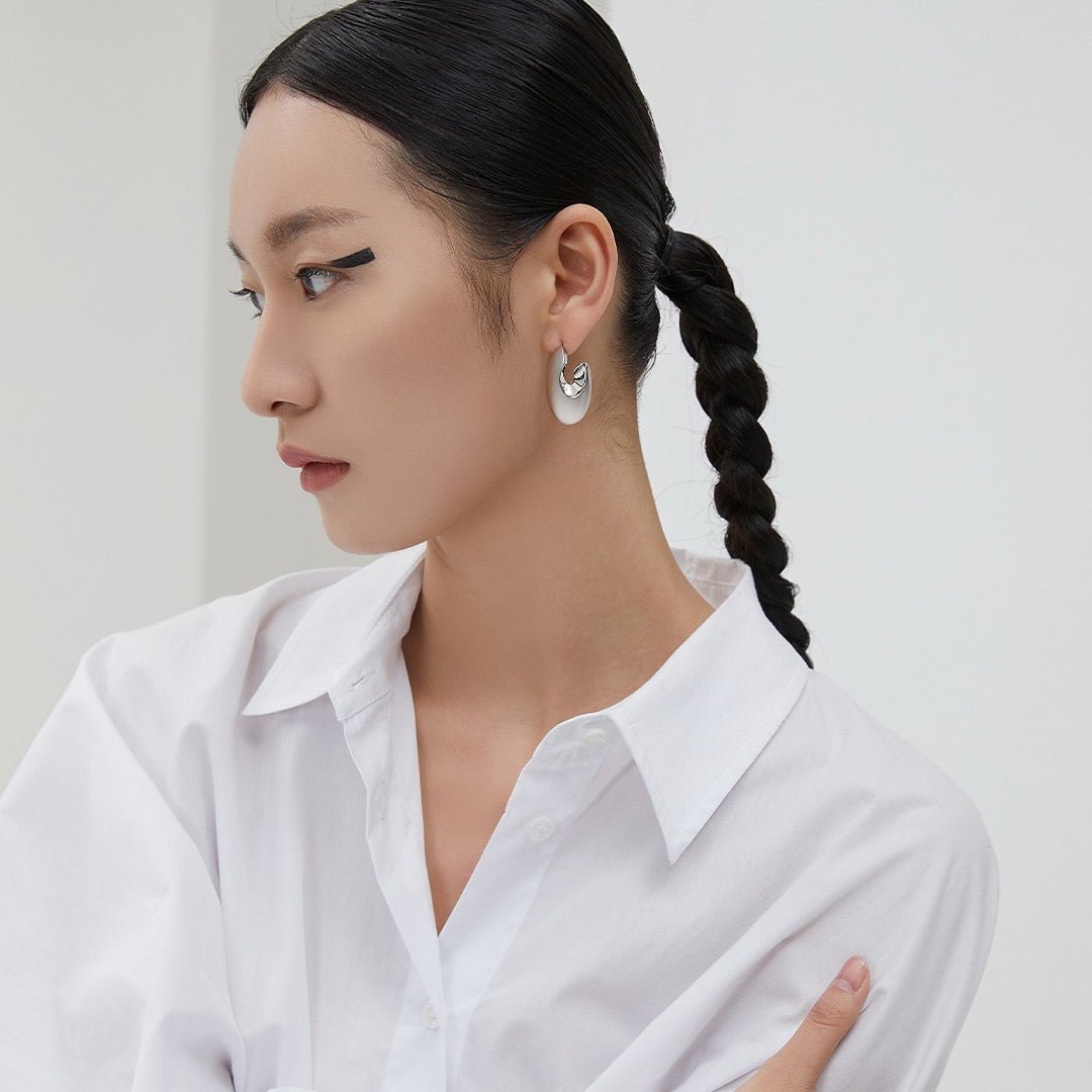 Aura Split Hoop Earrings - DOROTHEA JEWELS