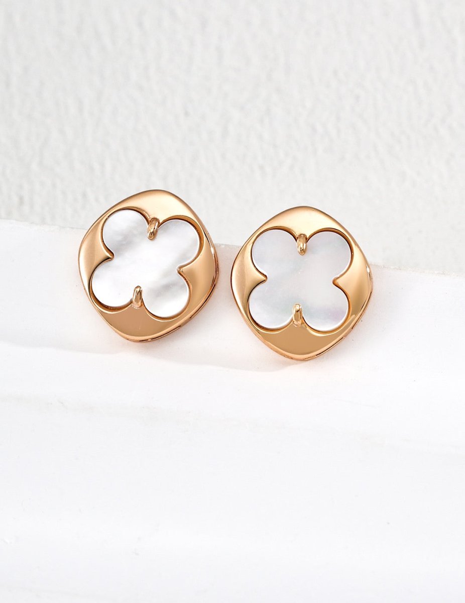 Clover Button Collection – Lucky Four - Leaf Jewelry - DOROTHEA JEWELS