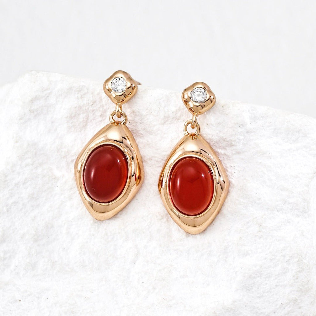 Golden Rhombus Four - Petal Earrings - DOROTHEA JEWELS