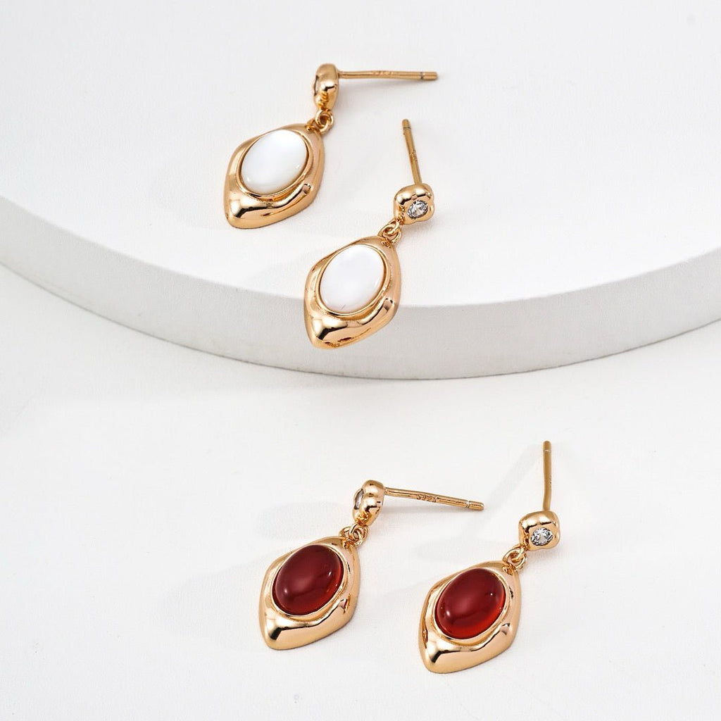 Golden Rhombus Four - Petal Earrings - DOROTHEA JEWELS