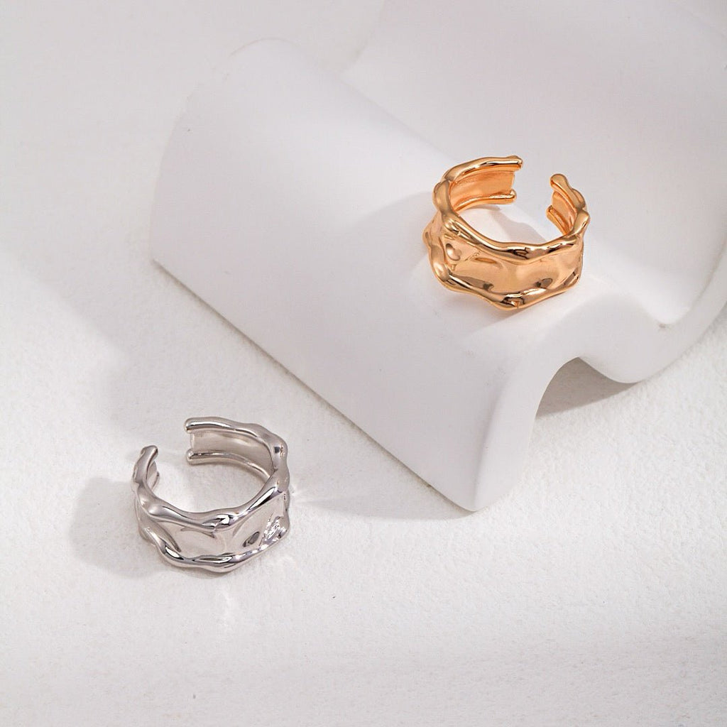 S925 Sterling Silver Wide Band Ring - DOROTHEA JEWELS