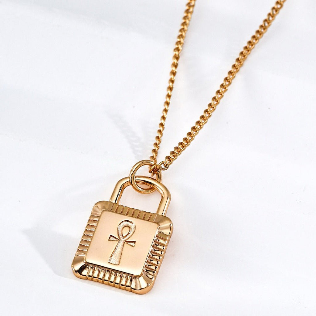 Plain Silver Necklace 【Eternal Wealth Lock】 - DOROTHEA JEWELS