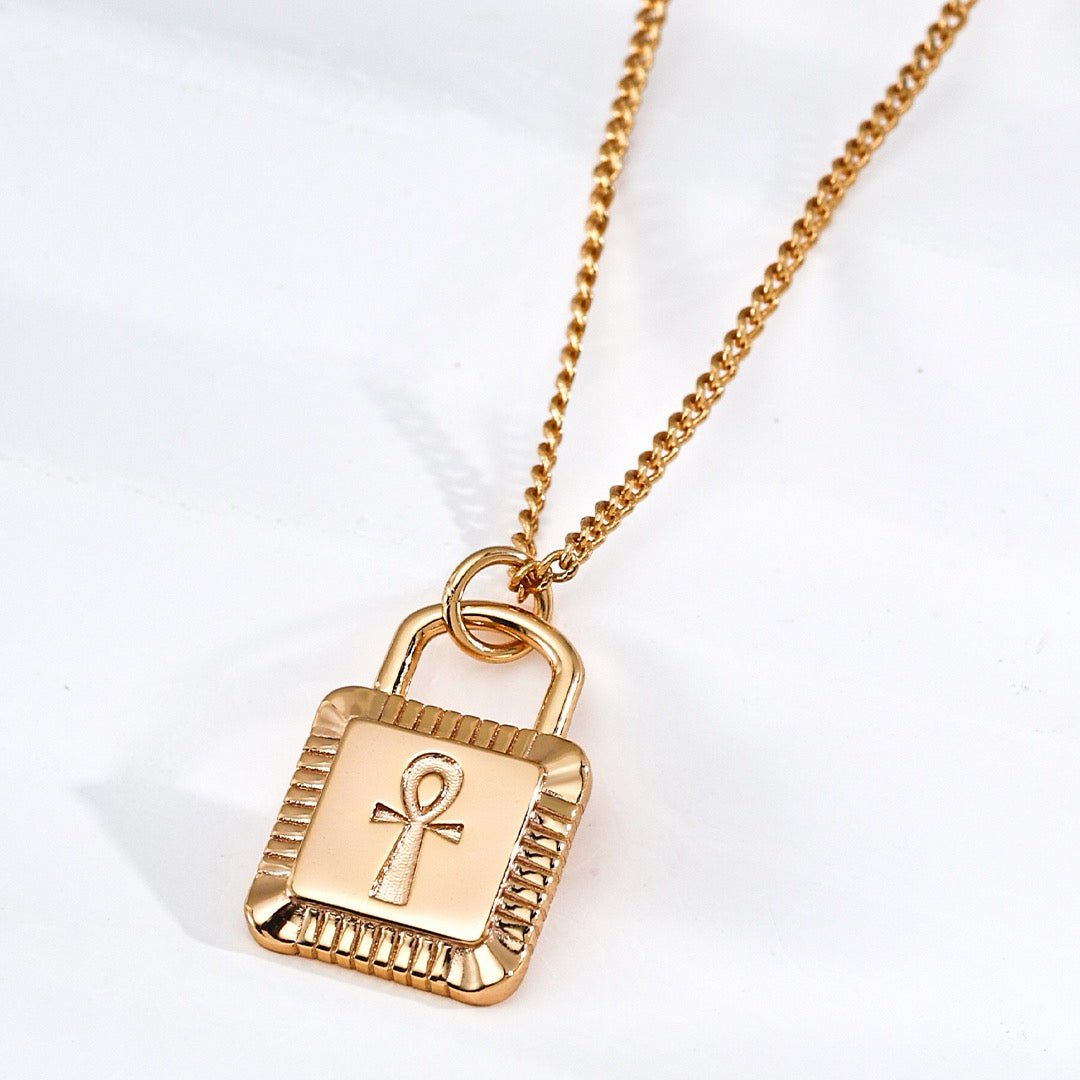 Plain Silver Necklace 【Eternal Wealth Lock】 - DOROTHEA JEWELS