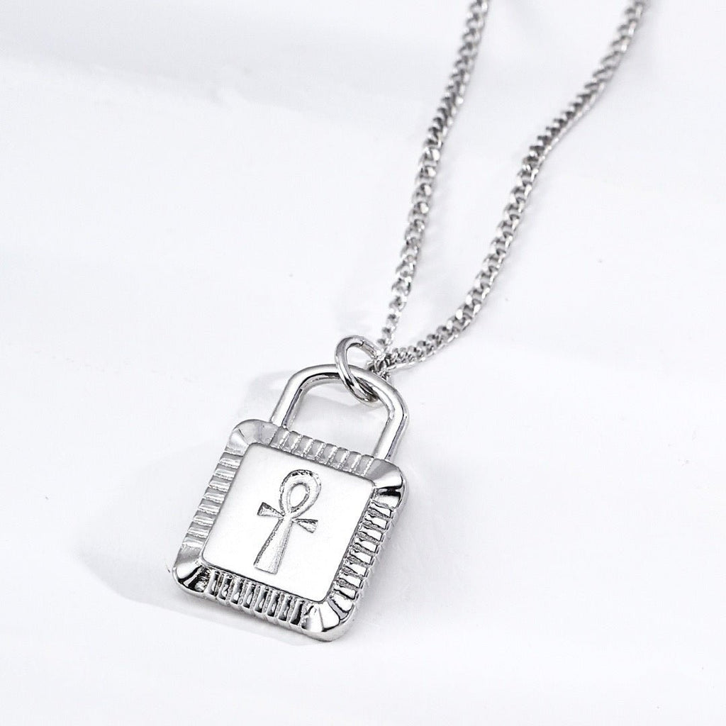 Plain Silver Necklace 【Eternal Wealth Lock】 - DOROTHEA JEWELS