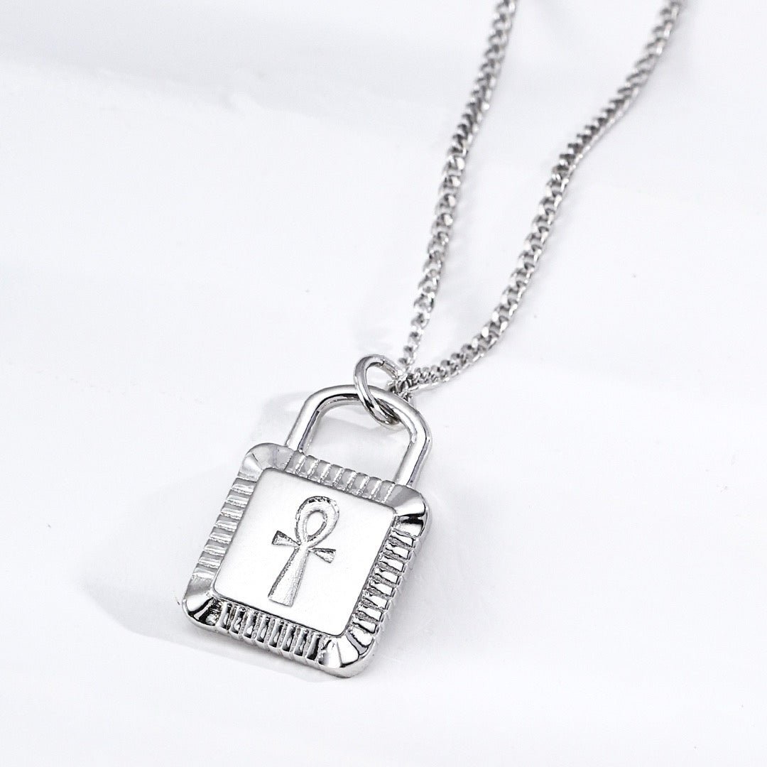 Plain Silver Necklace 【Eternal Wealth Lock】 - DOROTHEA JEWELS
