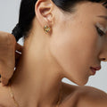 Molten Heart S925 Sterling Silver Stud Earrings - DOROTHEA JEWELS