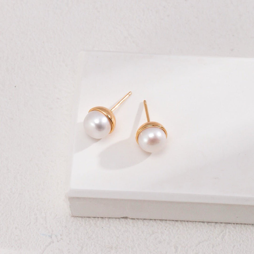 S925 Silver Heart Drop 2 - way Earrings with Natural Pearl - DOROTHEA JEWELS