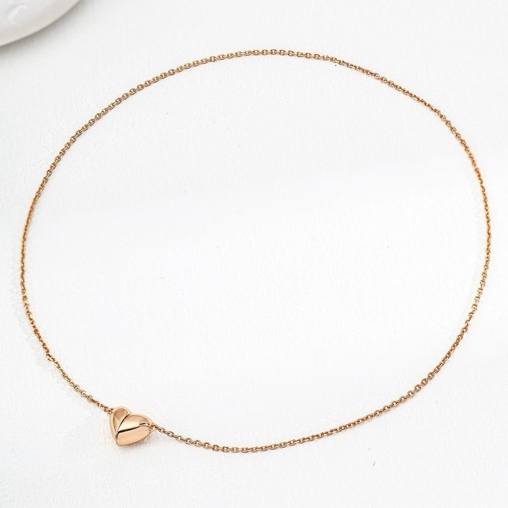 2 - in - 1 Magnetic Convertible Heart Pendant Necklace, S925 Silver - DOROTHEA JEWELS