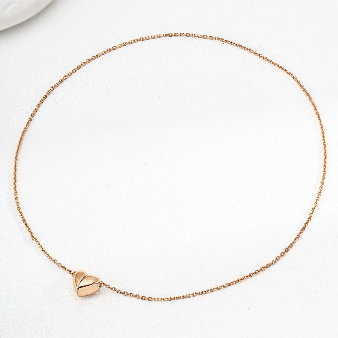 2 - in - 1 Magnetic Convertible Heart Pendant Necklace, S925 Silver - DOROTHEA JEWELS