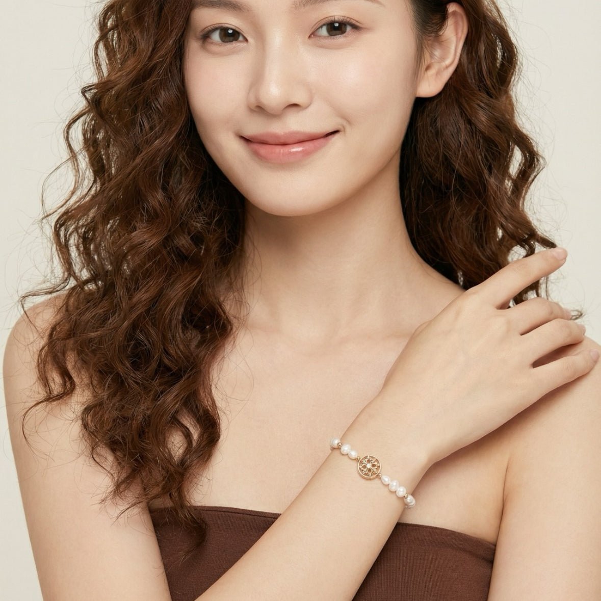 Cross Fleury Natural Pearl Jewelry Set - DOROTHEA JEWELS
