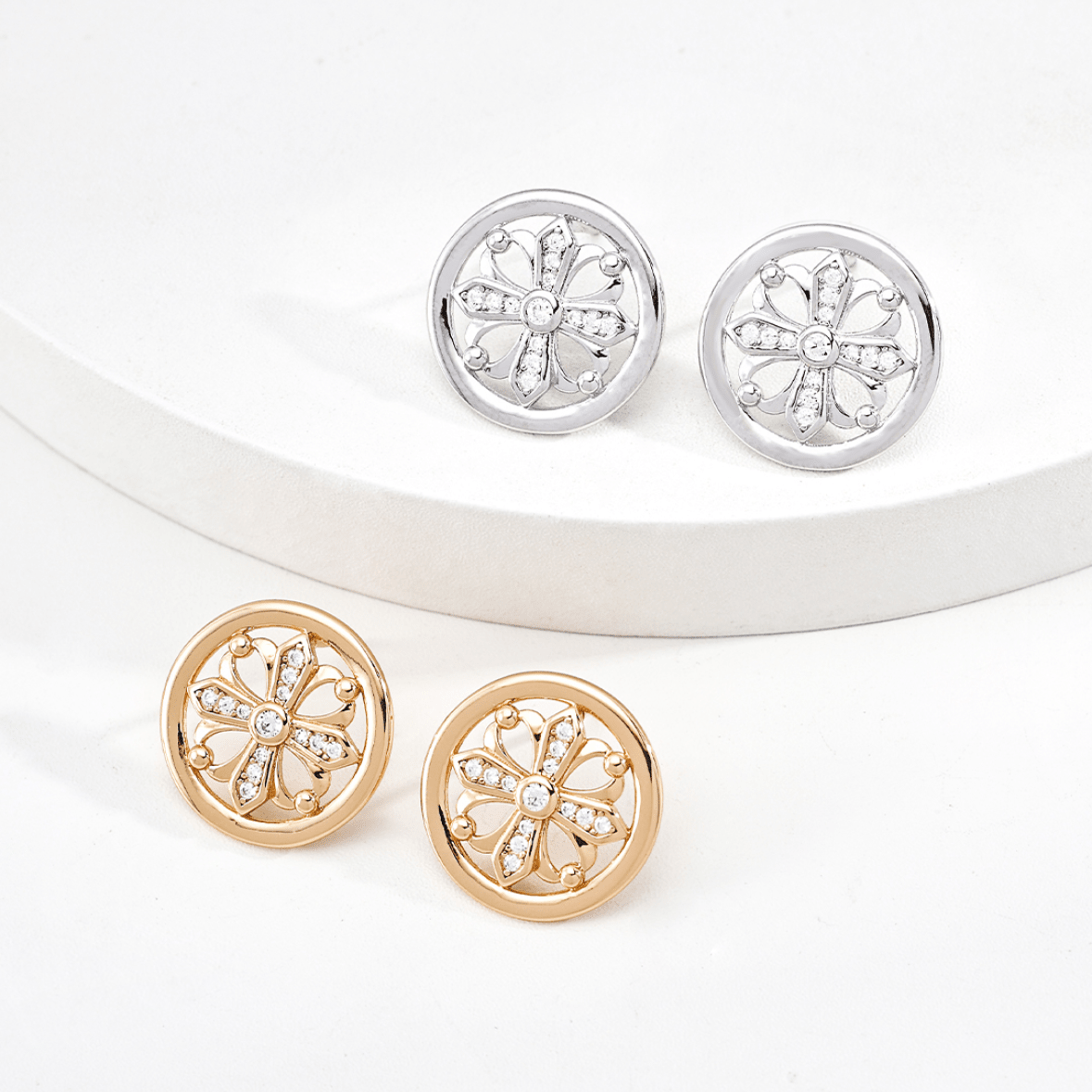 Cross Fleury Natural Pearl Jewelry Set - DOROTHEA JEWELS