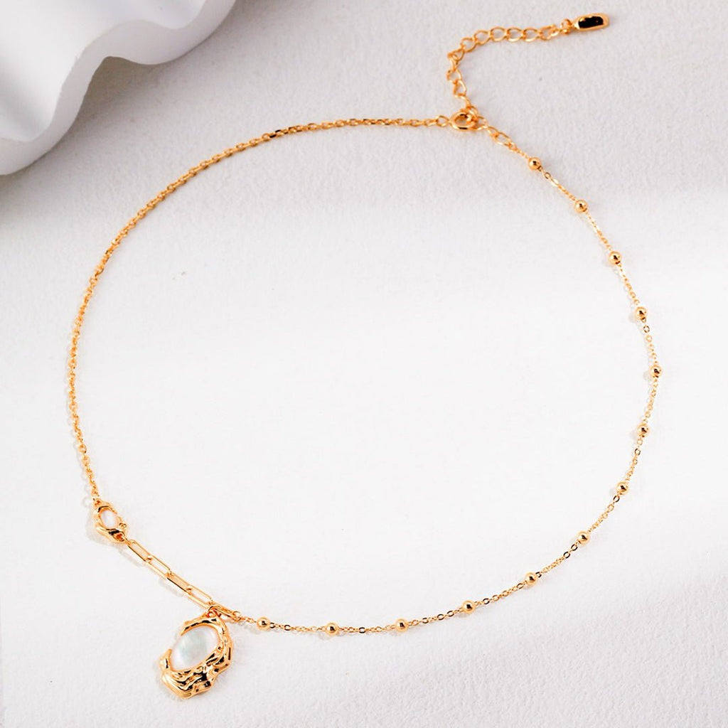 Lava - Cooled Irregular Pattern Natural Mother of Pearl Collection - DOROTHEA JEWELS
