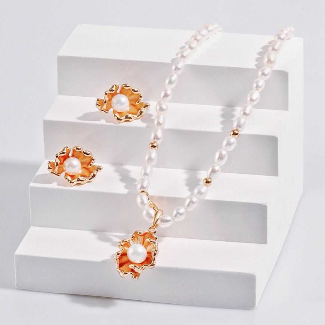 Ocean Wave Natural Pearl Collection - DOROTHEA JEWELS