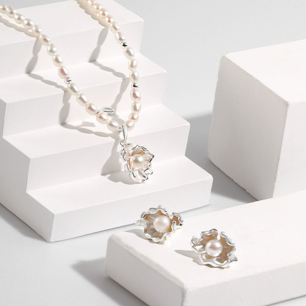 Ocean Wave Natural Pearl Collection - DOROTHEA JEWELS