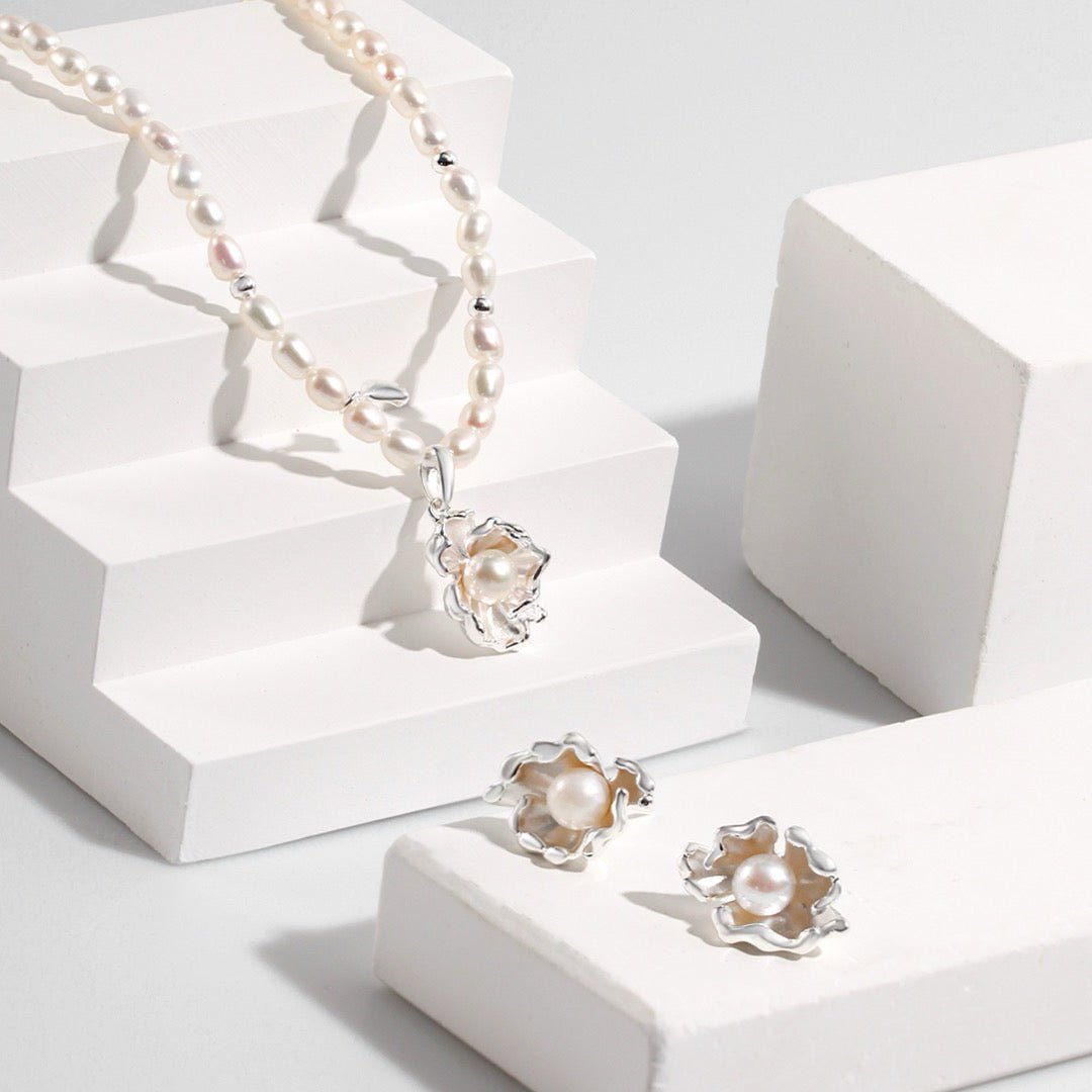 Ocean Wave Natural Pearl Collection - DOROTHEA JEWELS