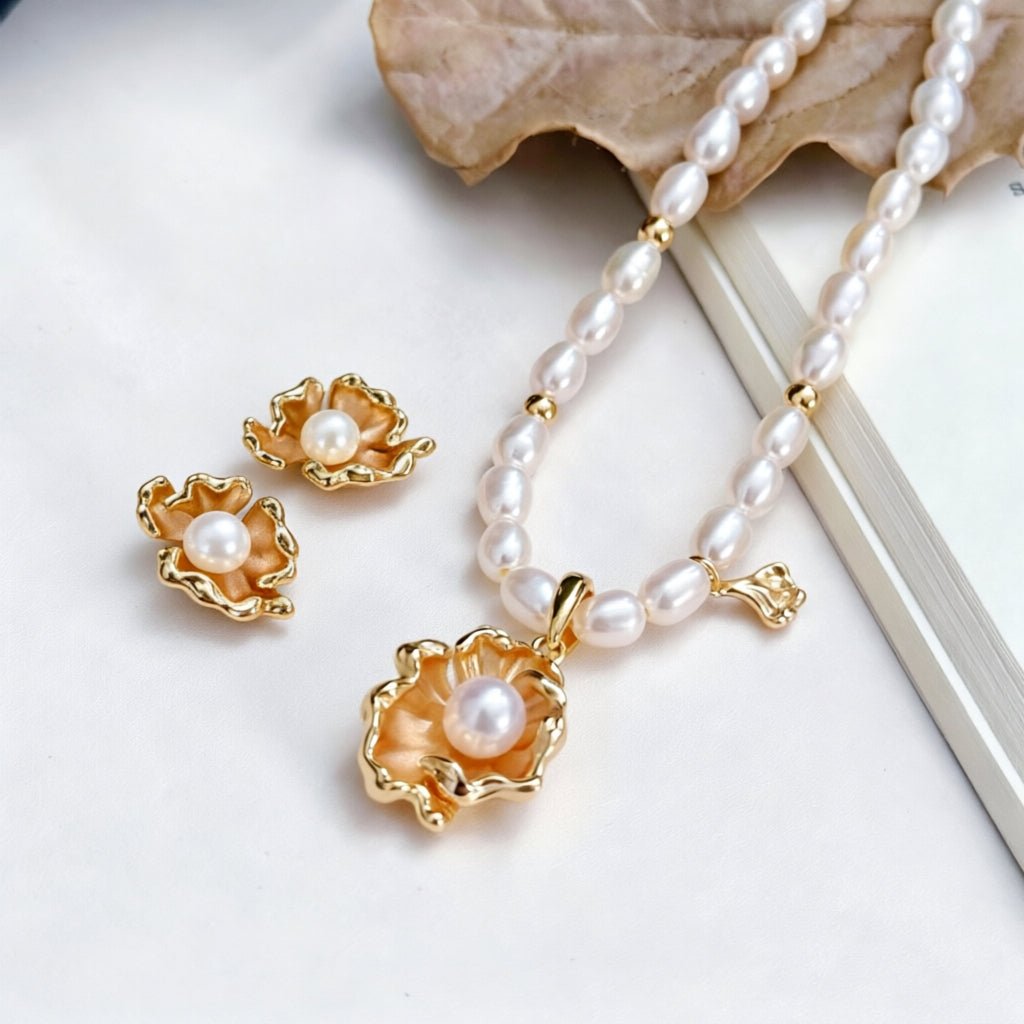 Ocean Wave Natural Pearl Collection - DOROTHEA JEWELS