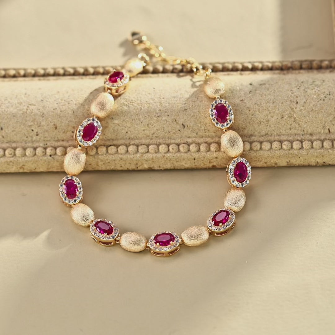 【Dorothea】Vintage Zircon S925 Silver Bracelet